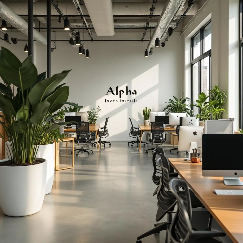 Oficinas modernas de Alpha Inversiones
